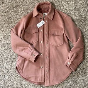 Abercrombie shacket, mauve color